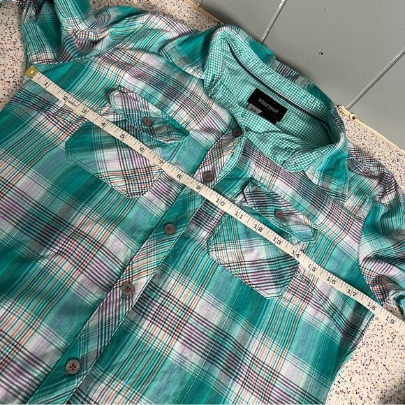 Marmot Marissa Long Sleeve Packable Plaid Button Down Lightweight Shirt Women S - Picture 9 of 11